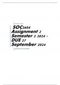 SOC2604 Assignment 2 Semester 2 2024 - DUE 27 September 2024