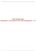 Test Bank For Introduction to Derivatives and Risk Management - 10th - 2016 All Chapters - 9781305104976