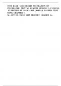 Test Bank Varcarolis Foundation Of Psychiatric Mental health Nursing 8th Edition Marget Jordan Halter ( 2024 complete and 100% Verified)