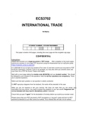  ECS3702  INTERNATIONAL TRADE