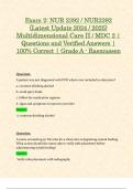 Exam 2: NUR 2392 / NUR2392 (Latest 2024 / 2025 UPDATES STUDY BUNDLE) Multidimensional Care II / MDC 2 Exam | Questions and Verified Answers | 100% Correct | Grade A - Rasmussen