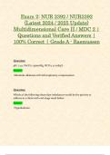 Exam 2: NUR 2392 / NUR2392 (Latest 2024 / 2025 Update) Multidimensional Care II / MDC 2 | Questions and Verified Answers | 100% Correct | Grade A - Rasmussen