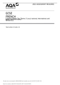 AQA GCSE FRENCH Listening Higher Tier Theme 2 Local, national, international and global areas of interest 2021