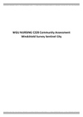 WGU NURSING C228 Community Assessment Windshield Survey Sentinel City 2022