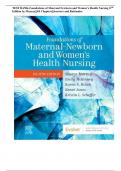 TEST BANK-Foundations of Maternal Newborn and Women’s Health Nursing 8TH Edition by Murray||All Chapters||Answers and Rationales