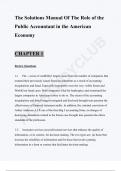 Complete Solution manual for The Role of the Public Accountant in the American Economy 22ND EDITION. ALL CHAPTERS COVERED WITH THEIR ANSWERS