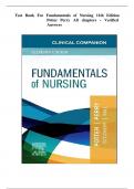 TEST BANK for Fundamentals of Nursing 11TH Edition by Potter Perry PDF 2024