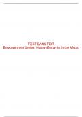 Test Bank For Empowerment Series: Human Behavior in the Macro Social Environment - 5th - 2019 All Chapters - 9781305389502