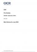 OCR GCE  Film Studies H010/01: Elements of film AS Level Mark Scheme for June 2024