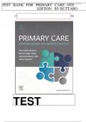 Test Bank For Primary Care: Interprofessional Collaborative Practice 7th Edition by Terry Mahan Buttaro||ISBN NO:10,0323935842||ISBN NO:13,978-0323935845||All Chapters 1-228||Complete Guide A+