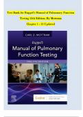 Test Bank For Ruppel's Manual of Pulmonary Function Testing, 12th - 2023 All Chapters - 9780323762618