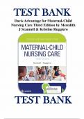 Test Bank for Davis Advantage for Maternal Child Nursing Care 3rd Edition Scannell Chapter 1 - 33 Updated 2023