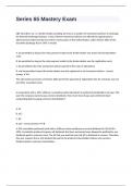 Series 65 Mastery Exam questions with correct answers graded A+