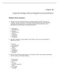 MBA 660 - Corporate Strategy Vertical Integration and Diversification {With Key Answers}.