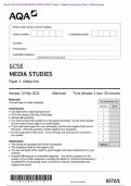 Actual 2024 AQA GCSE MEDIA STUDIES 8572/1 Paper 1 Media One Merged Question Paper + Mark Scheme