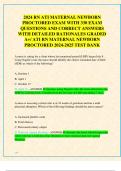 2024 RN ATI MATERNAL NEWBORN  PROCTORED EXAM WITH 330 EXAM  QUESTIONS AND CORRECT ANSWERS  WITH DETAILED RATIONALES GRADED  A+/ ATI RN MATERNAL NEWBORN  PROCTORED 2024-2025 TEST BANK