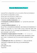 Discrete Mathematics Exam 1 Study Guide 2024 with complete solution