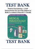 TEST BANK for Medical Parasitology: Medical Parasitology, 7th Edition by Leventhal; Cheadle, All 11 Chapters Covered, Verified Latest Edition