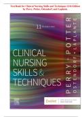 Test Bank for Clinical Nursing Skills and Techniques 11th Edition by Perry, Potter, Ostendorf, and Laplante