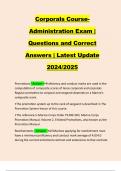 Corporals CourseAdministration Exam | Questions and Correct Answers | Latest Update 2024/2025