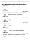 NURS 6501 Advanced Pathophysiology Midterm / Advanced Pathophysiology Midterm questions & answers.