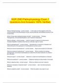  NUR 2063 Pathophysiology Exam 1 Questions And Answers 100% Verified.