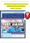 TEST BANK For Radiologic Science for Technologists 12th Edition by Stewart C Bushong