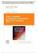 TEST BANK-History and Evolution of Advanced Practice Nursing||Tracy, O’Grady||Hamric and Hanson’s Advanced Practice Nursing 7th Edition