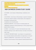 ABA SAFMEDS EXAM STUDY GUIDE