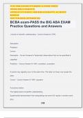 BCBA exam-PASS the BIG ABA EXAM Practice Questions and Answers