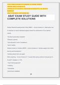 ABAT EXAM STUDY GUIDE WITH COMPLETE SOLUTIONS