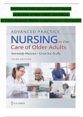 TEST BANK For Advanced Practice Nursing in the Care of Older Adults, 3rd Edition UPDATED by Laurie Kennedy-Malone, Verified Chapters 1 - 23, Complete Newest Version