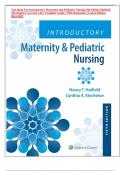 Test Bank For Introductory Maternity and Pediatric Nursing 5th Edition Hatfield All chapters Covered 1-42 | Complete Guide | With Rationales | Latest Edition 2024-2025