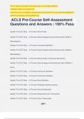 ACLS Pre-Course Self-Assessment Questions and Answers | 100% Pass