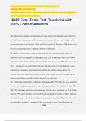 AHIP Final Exam Test Questions with 100% Correct Answers