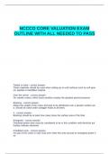 NCCCO CORE VALUATION EXAM OUTLINE WITH ALL NEEDED TO PASS