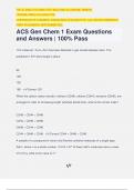 ACS Gen Chem 1 Exam Questions and Answers | 100% Pass