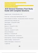 ACS General Chemistry Final Study Guide with Complete Solutions