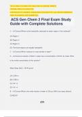 ACS Gen Chem 2 Final Exam Study Guide with Complete Solutions