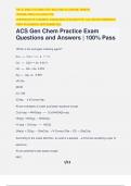 ACS Gen Chem Practice Exam Questions and Answers | 100% Pass