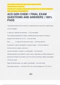 ACS GEN CHEM 1 FINAL EXAM QUESTIONS AND ANSWERS | 100% PASS