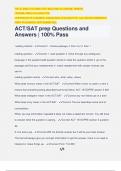 ACT/SAT prep Questions and Answers | 100% Pass