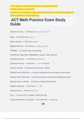 ACT Math Practice Exam Study Guide