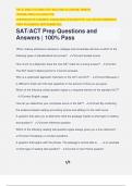 SAT/ACT Prep Questions and Answers | 100% Pass