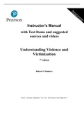 Test Bank for Understanding Violence and Victimization 7th Edition Meadows