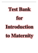 Test Bank for Introduction to Maternity and Pediatric Nursing 7e (Leifer) 