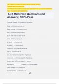 ACT Math Prep Questions and Answers | 100% Pass