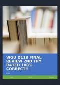 WGU D118 FINAL REVIEW 2ND TRY RATED 100% CORRECT!!