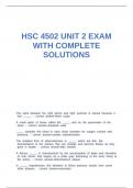 HSC 4502 UNIT 2 EXAM WITH COMPLETE SOLUTIONS