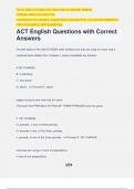 ACT English Questions with Correct Answers